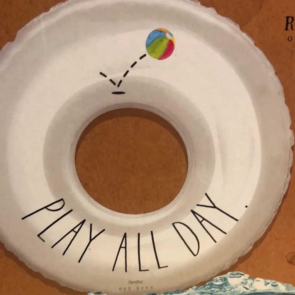 RAE DUNN RING FLOAT AND BEACH BALL. Swimming pool fun items. - Picture 5 of 8